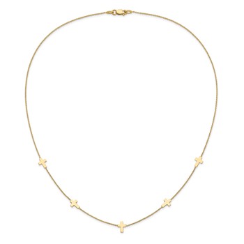 Leslie's 14k Polished Cross Necklace — alternate view