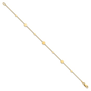 Leslie's 14k Polished Disc Bracelet — alternate view