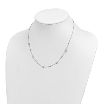 Leslie's 14k White Gold Polished Disc Necklace — alternate view