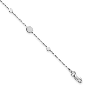 Leslie's 14k White Gold Polished Disc Bracelet