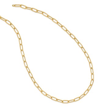 Leslie's 14k Polished Textured Oval Link Necklace — alternate view