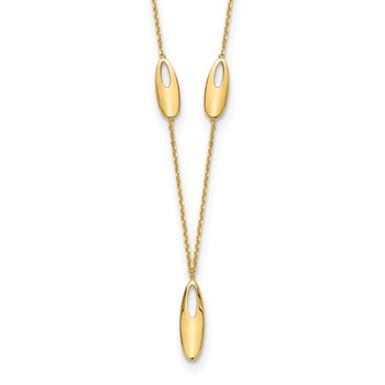 Leslie's 14K Polished w/2in ext. Necklace