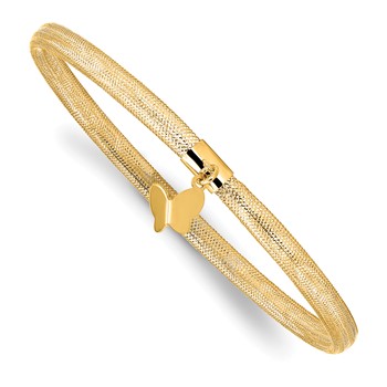Leslie's 14k Polished Butterfly Stretch Bracelet