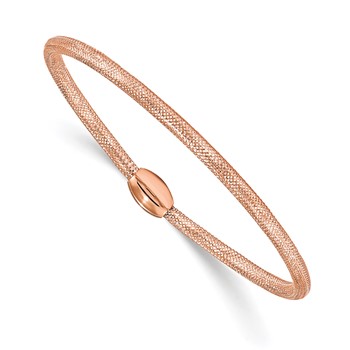 Leslie's 14k with Rose Gold Plating Stretch Bangle