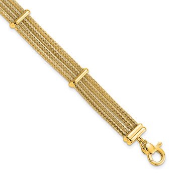 Leslie's 14k Polished Multi-strand Bracelet