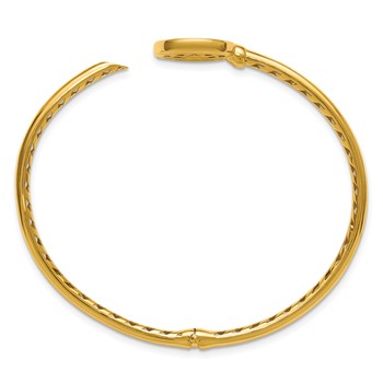 Leslie's 14k Polished and Matte Coin Hinged Bangle — alternate view