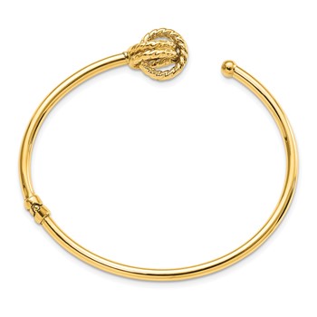 Leslie's 14K Polished Love Knot Hinged Bangle — alternate view