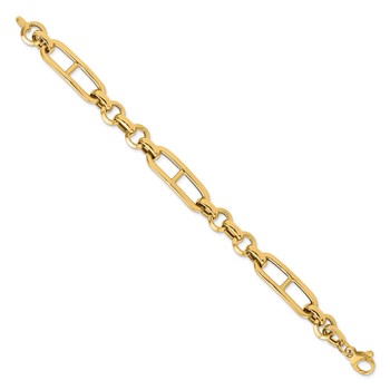 Leslie's 14K Polished Fancy Link Bracelet — alternate view