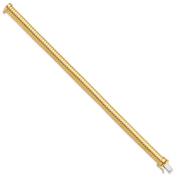 Leslie's 14K Polished 7.5mm Domed Bracelet — alternate view