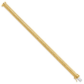 Leslie's 14K Polished and Diamond-cut Domed Bracelet — alternate view