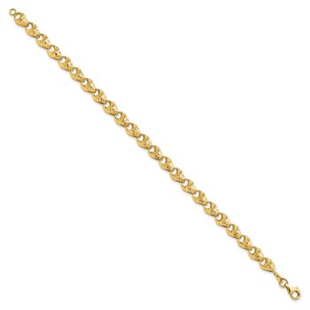 Leslie's 14K Diamond-cut Fancy Link Bracelet — alternate view
