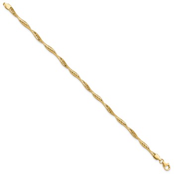 Leslie's 14K Polished Twisted Stretch Bracelet — alternate view