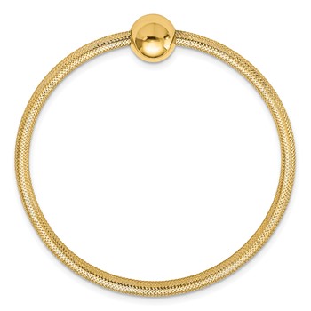 Leslie's 14K Polished with Bead Stretch Bracelet — alternate view