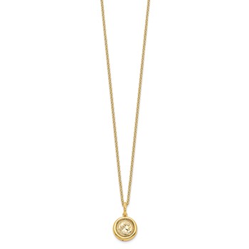Leslie's 14K Polished Replica Roman Coin 18in Necklace — alternate view