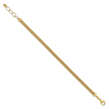 Leslie's 14K with Diamond-cut Accent and 1in. ext. Woven Bracelet — alternate view
