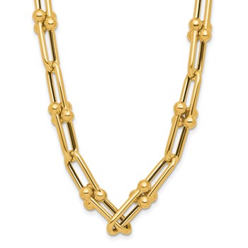 Leslie's 14K Polished Fancy Link Necklace