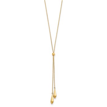 Leslie's 14K Polished Adjustable Y Drop Necklace — alternate view