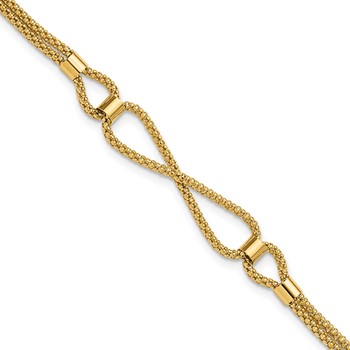 Leslie's 14K Polished 2 Strand Fancy Bracelet