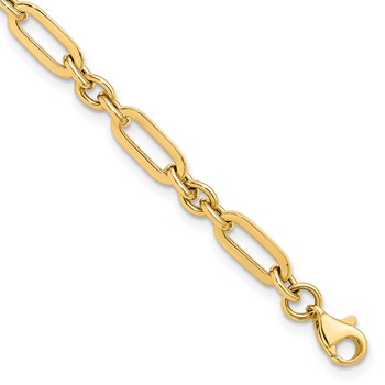 Leslie's 14K Polished Fancy Link Bracelet