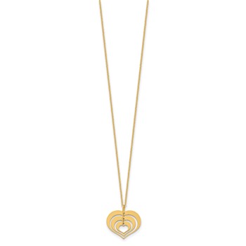 Leslie's 14K Polished Heart Pendant with 1in ext. Necklace — alternate view