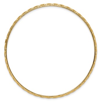 Leslie's 14K Polished and Textured Slip-on Bangle — alternate view