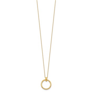 Leslie's 14K Polished Circle Necklace — alternate view