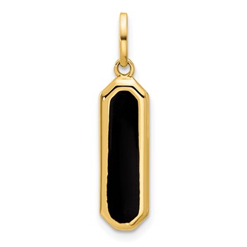 Leslie's 14K with Black Enamel Polished Pendant