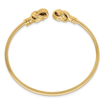 Leslie's 14K Polished and Textured Love Knots Cuff Bangle — alternate view