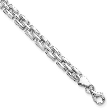 Leslie's 14K White Gold Polished Fancy Link Bracelet