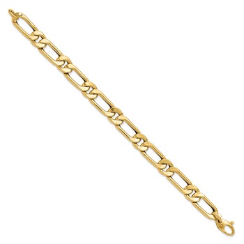 Leslie's 14K Polished Hollow Fancy Link Men's Bracelet — alternate view