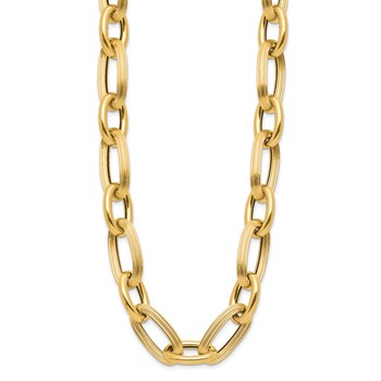 Leslie's 14K Polished Textured Hollow Fancy Link Necklace — alternate view
