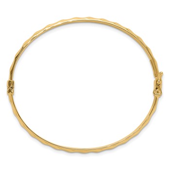 Leslie's 14K Polished Twisted Hinged Bangle — alternate view