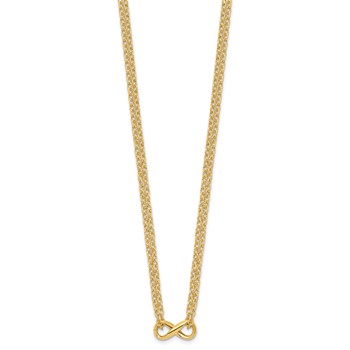 Leslie's 14K Polished 2-Strand Infinity Necklace — alternate view