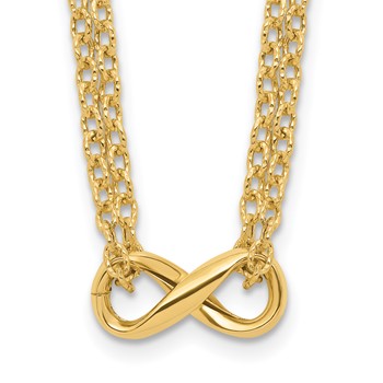 Leslie's 14K Polished 2-Strand Infinity Necklace
