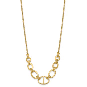 Leslie's 14K Polished and Textured Fancy Necklace — alternate view