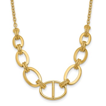 Leslie's 14K Polished and Textured Fancy Necklace