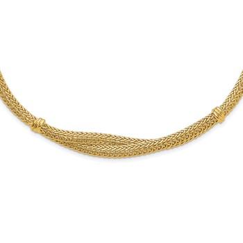 Leslie's 14K Polished and Textured Fancy Necklace