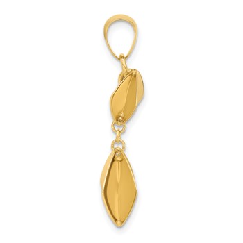 Leslie's 14K Polished Fancy Dangle Pendant — alternate view