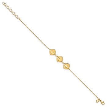 Leslie's 14K Polished Fancy with 1in ext. Bracelet — alternate view
