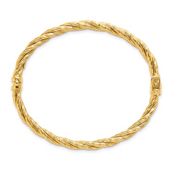 Leslie's 14K Polished Twisted Hinged Bangle — alternate view