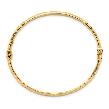 Leslie's 14K Polished and Diamond-cut Hinged Bangle — alternate view