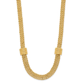 Leslie's 14K Polished and Diamond-cut Fancy Necklace — alternate view