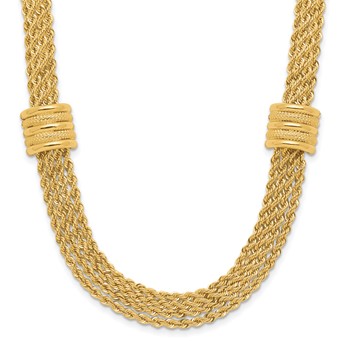Leslie's 14K Polished and Diamond-cut Fancy Necklace