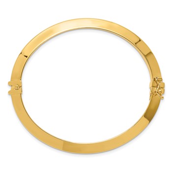 Leslie's 14K Polished Hinged Bangle — alternate view