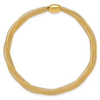 Leslie's 14K Mesh Twist Slip-on Stretch Bracelet — alternate view