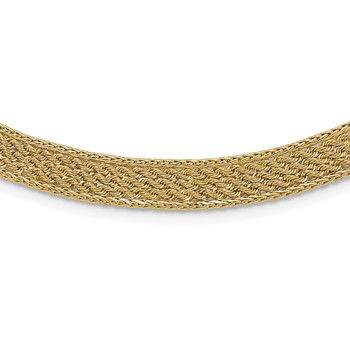 Leslie's 14K Polished and D/C Fancy Woven Necklace