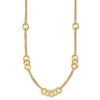 Leslie's 14K Polished 2-strand with Circles Necklace — alternate view