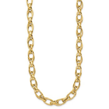 Leslie's 14K Polished Fancy Oval Link Necklace — alternate view