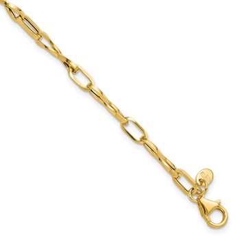 Leslie's 14K Polished Fancy Twisted Link Bracelet