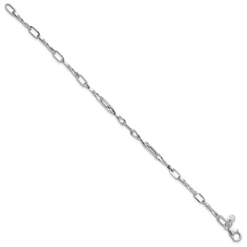 Leslie's 14K White Gold Polished Fancy Twisted Link Bracelet — alternate view